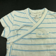 Load image into Gallery viewer, unisex Pumpkin Patch, striped soft cotton bodysuit / romper, GUC, size 0000,  
