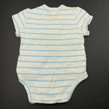 Load image into Gallery viewer, unisex Pumpkin Patch, striped soft cotton bodysuit / romper, GUC, size 0000,  