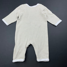 Load image into Gallery viewer, unisex Baby Patch, striped soft cotton romper, EUC, size 0000,  