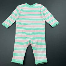 Load image into Gallery viewer, Girls Target, striped cotton romper, giraffe, GUC, size 000,  