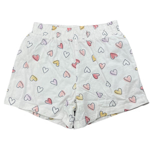 Girls Anko, cotton shorts, elasticated, hearts, GUC, size 6,  