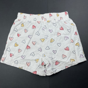 Girls Anko, cotton shorts, elasticated, hearts, GUC, size 6,  