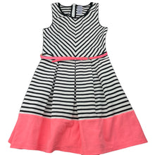 Load image into Gallery viewer, Girls Target, black &amp; white stripe dress, GUC, size 10, L: 71cm