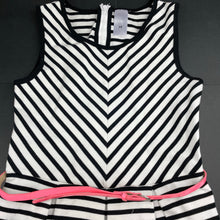 Load image into Gallery viewer, Girls Target, black &amp; white stripe dress, GUC, size 10, L: 71cm