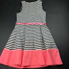 Load image into Gallery viewer, Girls Target, black &amp; white stripe dress, GUC, size 10, L: 71cm