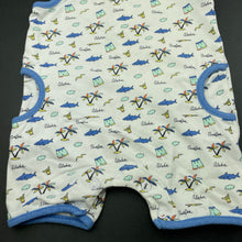 Load image into Gallery viewer, Boys Sprout, stretchy romper, sharks, FUC, size 000,  