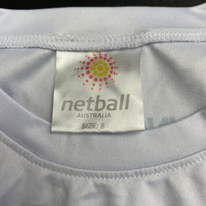 Girls Netball Australia, sports / activewear top, EUC, size 8,  