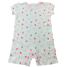 Load image into Gallery viewer, Girls Marquise, lightweight cotton romper, apples, FUC, size 0,  