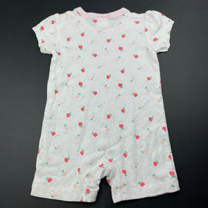 Girls Marquise, lightweight cotton romper, apples, FUC, size 0,  