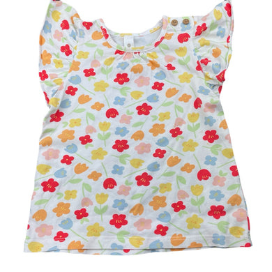 Girls Dymples, floral t-shirt / top, small marks front, FUC, size 1,  