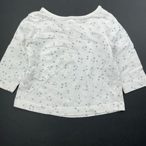 Girls Anko, floral cotton long sleeve top, GUC, size 000,  