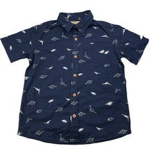 Load image into Gallery viewer, Boys Lily &amp; Dan, navy lightweight cotton short sleeve shirt, FUC, size 6,  