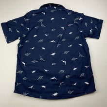 Load image into Gallery viewer, Boys Lily &amp; Dan, navy lightweight cotton short sleeve shirt, FUC, size 6,  