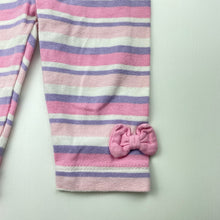 Load image into Gallery viewer, Girls Tiny Little Wonders, striped stretchy leggings, GUC, size 000,  