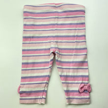Load image into Gallery viewer, Girls Tiny Little Wonders, striped stretchy leggings, GUC, size 000,  