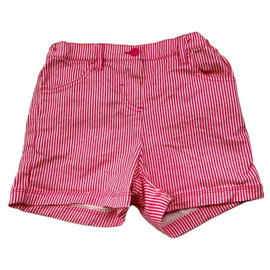 Girls H&T, pink & white stripe stretch cotton shorts, adjustable, FUC, size 7,  