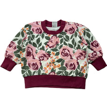 Load image into Gallery viewer, Girls Baby Berry, fleece lined floral lightweight sweater, FUC, size 0,  