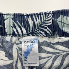 Load image into Gallery viewer, Boys Anko, lightweight cotton shorts, elasticated, FUC, size 2,  