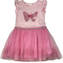 Load image into Gallery viewer, Girls Pumpkin Patch, cotton tulle &amp; sequin party dress, light marks, FUC, size 6, L: 58cm