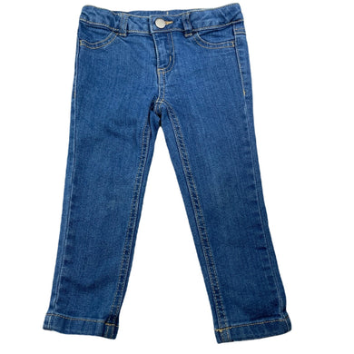 Girls Target, blue stretch denim pants, adjustable, Inside leg: 30.5cm, EUC, size 2,  