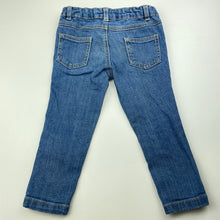 Load image into Gallery viewer, Girls Target, blue stretch denim pants, adjustable, Inside leg: 29.5cm, FUC, size 2,  