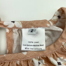 Load image into Gallery viewer, Girls DUKES + duchesses, floral linen romper, EUC, size 2,  