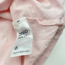 Load image into Gallery viewer, Girls Anko, pink cotton t-shirt / top, GUC, size 6,  