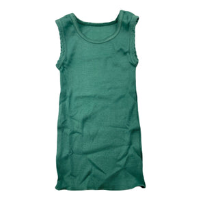 unisex Big Softies, green cotton singlet top, EUC, size 00,  