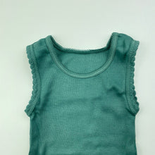 Load image into Gallery viewer, unisex Big Softies, green cotton singlet top, EUC, size 00,  