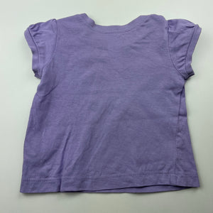 Girls Dymples, purple cotton t-shirt / top, GUC, size 00,  