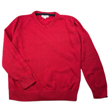 Load image into Gallery viewer, Boys Pumpkin Patch, red knitted cotton sweater / jumper, GUC, size 7,  