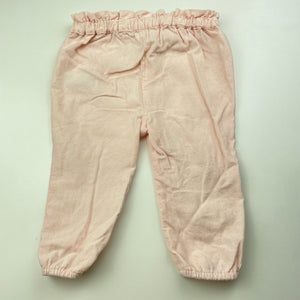 Girls Cotton On, lightweight corduroy cotton pants, elasticated, FUC, size 1,  