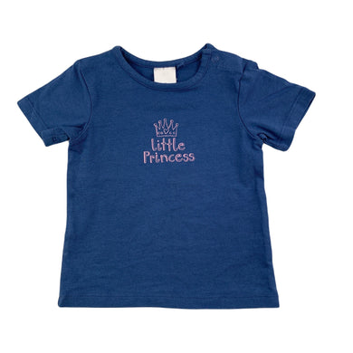 Target blue organic cotton t-shirt / top, princess, size 00, Pre-loved