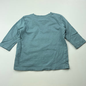 Boys KID, organic cotton long sleeve top, GUC, size 1,  