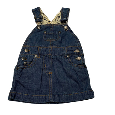 Girls Cotton On, denim overalls dress / pinafore, EUC, size 0, L: 39cm