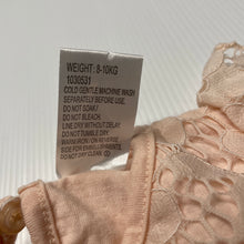 Load image into Gallery viewer, Girls Baby Berry, pink cotton &amp; floral lace romper, EUC, size 0,  