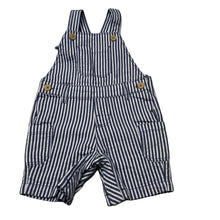 Load image into Gallery viewer, unisex Target, striped cotton overalls / shortalls, EUC, size 0,  