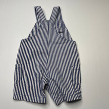 Load image into Gallery viewer, unisex Target, striped cotton overalls / shortalls, EUC, size 0,  