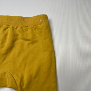 unisex Cotton On, mustard fleece lined stretchy pants, elasticated, GUC, size 0,  