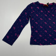 Load image into Gallery viewer, Girls Fun Spirit, navy cotton long sleeve top, GUC, size 4,  