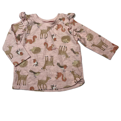 Girls Dymples, organic cotton long sleeve top, EUC, size 00,  