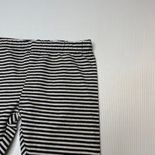 Load image into Gallery viewer, Girls Target, navy stripe stretchy leggings, Inside leg: 27cm, EUC, size 1,  