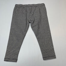 Load image into Gallery viewer, Girls Target, navy stripe stretchy leggings, Inside leg: 27cm, EUC, size 1,  