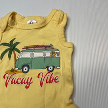 Load image into Gallery viewer, unisex Baby Berry, yellow cotton singletsuit, EUC, size 000,  