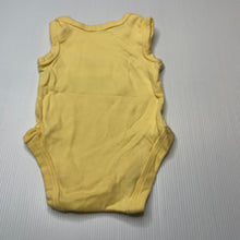 Load image into Gallery viewer, unisex Baby Berry, yellow cotton singletsuit, EUC, size 000,  