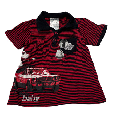 Boys Baby Baby, striped cotton t-shirt / top, GUC, size 00,  