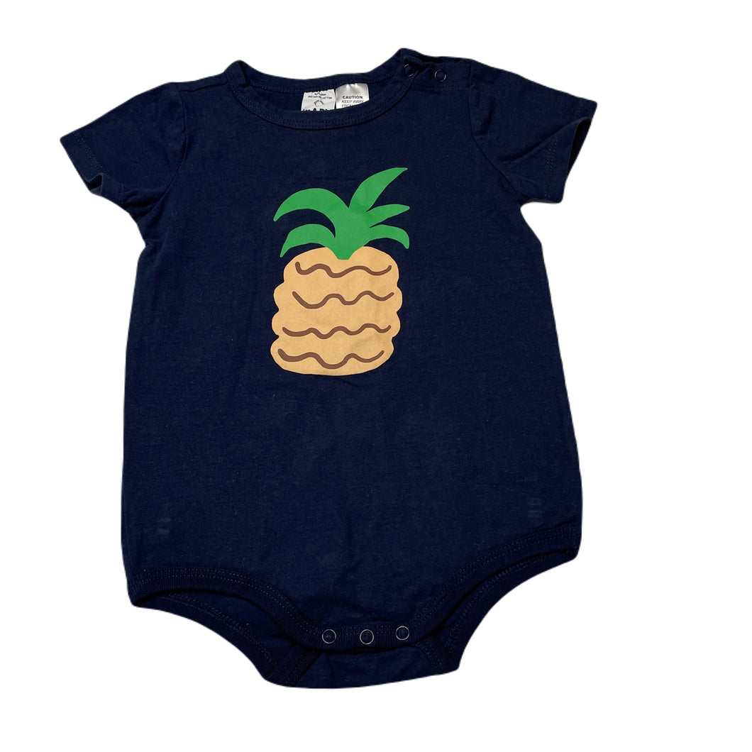 unisex Cotton On, navy stretchy bodysuit / romper, EUC, size 2,  