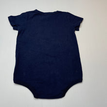 Load image into Gallery viewer, unisex Cotton On, navy stretchy bodysuit / romper, EUC, size 2,  