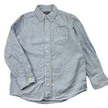 Load image into Gallery viewer, Boys Osh Kosh, blue &amp; white stripe cotton long sleeve shirt, FUC, size 7,  