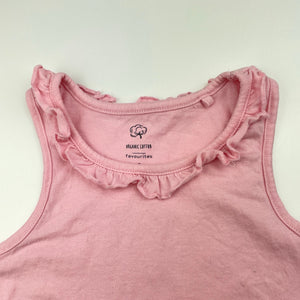 Girls Favourites, pink organic cotton singlet top, GUC, size 5,  